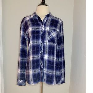 Rails Hunter Black & White Plaid Button Up Sz XS